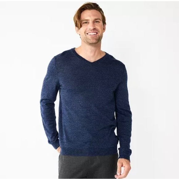 MEN'S Apt. 9® Merino Blend V-Neck Sweater - Picture 1 of 5